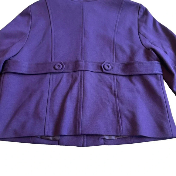 Sandro Petite Purple Blazer Jacket Button-Down Casual Size Medium Petite Women's - Picture 8 of 10